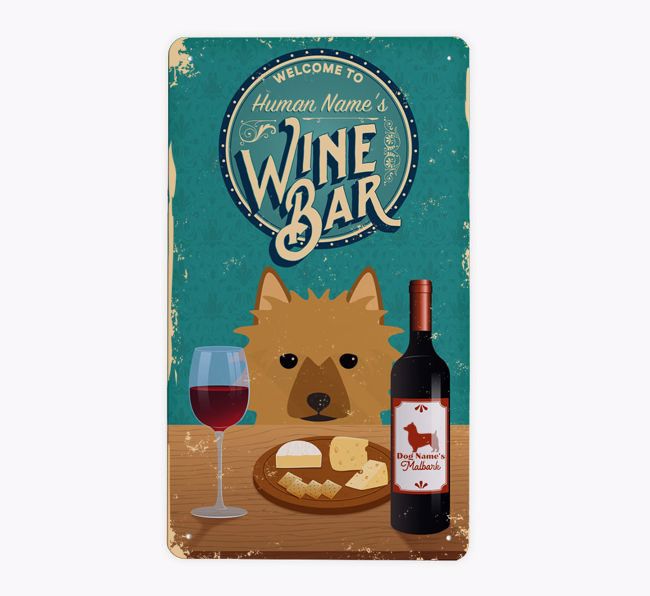 Wine Bar: Personalised {breedFullName} Metal Sign